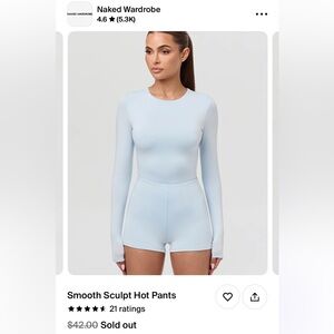 Naked Wardrobe High Waist Shorts and Bodysuit Set BRAND NEW OUT OF STOCK